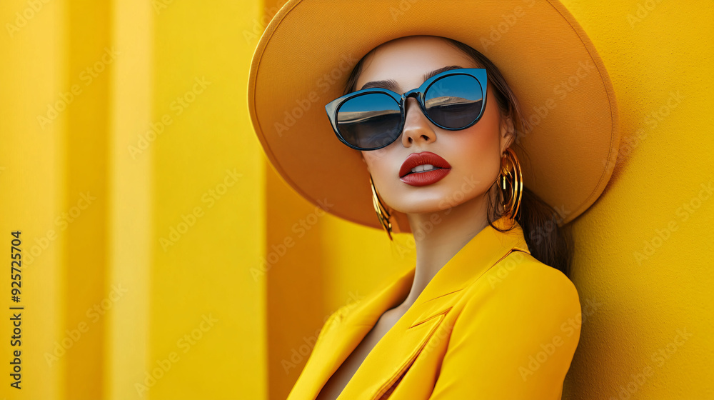 A fashion portrait of a Latin American model in modern, stylish clothes, showcasing women's fashion and beauty. A fashion portrait of a Latin American model in modern, stylish clothes, showcasing women's fashion and beauty.