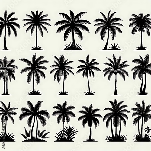 palm trees silhouettes