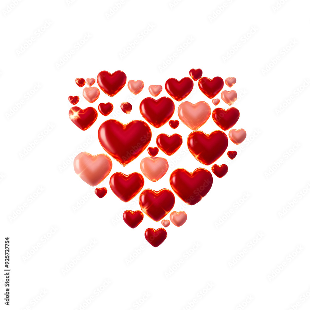 red mini hearts group illustration. red mini hearts group illustration.