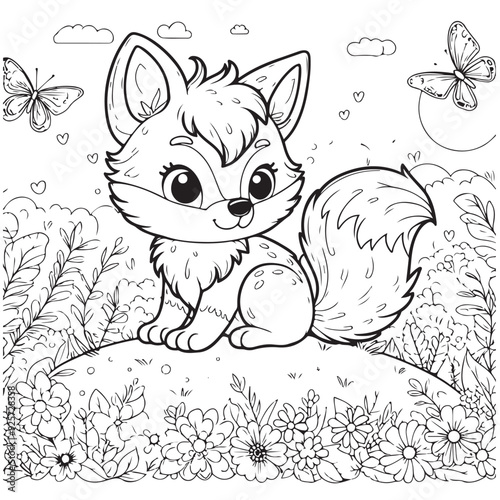 coloring book with animal