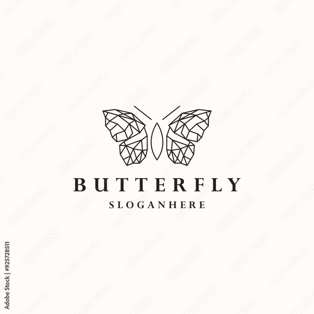 Butterfly line logo design template vector illustration Butterfly line logo design template vector illustration
