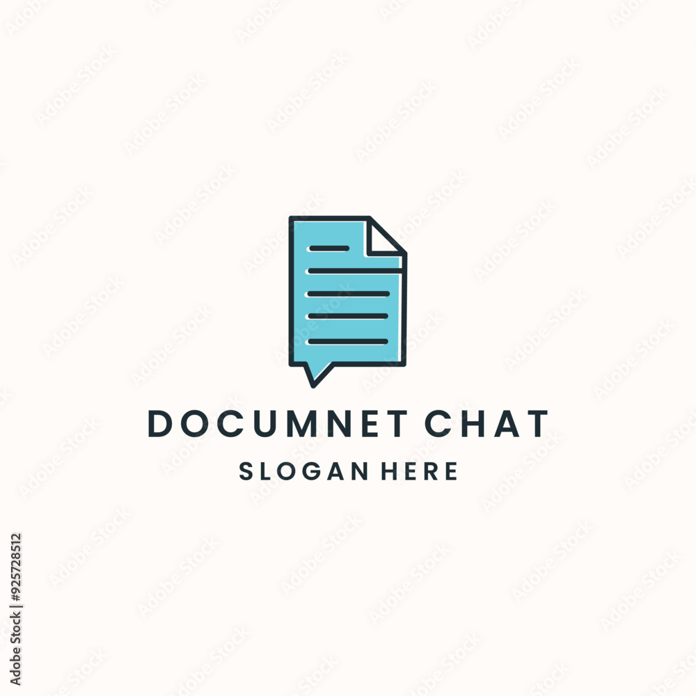 Document chat logo design template vector illustration Document chat logo design template vector illustration