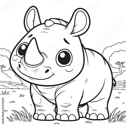 rhino cartoon page