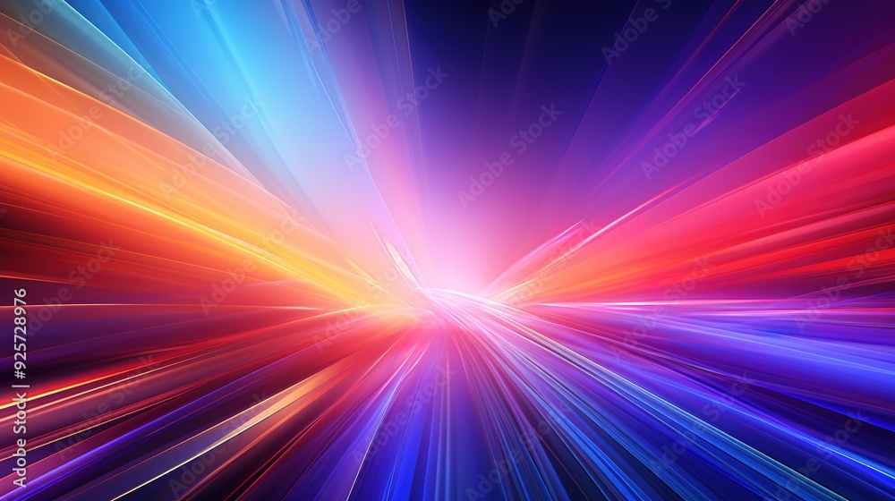 Obraz premium Abstract background of colorful converging lines.