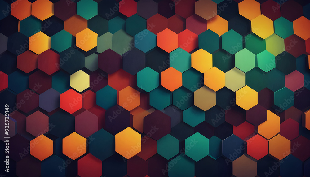 Colorful abstract geometric shape background. Generative AI Colorful abstract geometric shape background. Generative AI