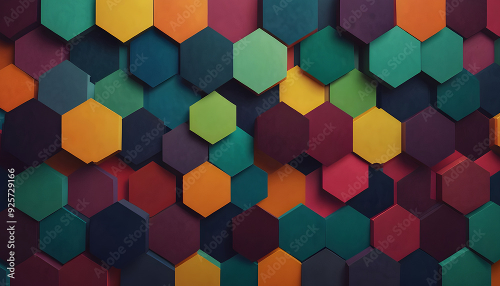 Colorful abstract geometric shape background. Generative AI Colorful abstract geometric shape background. Generative AI