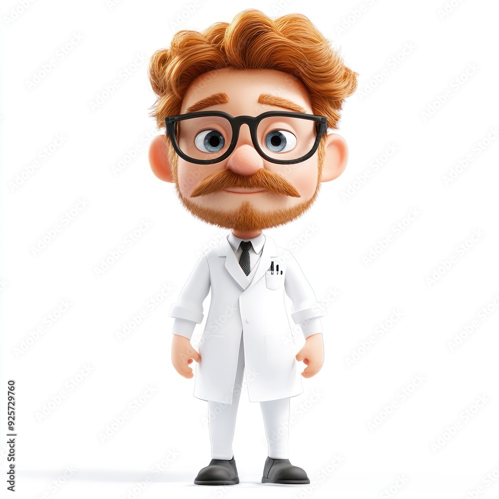 A cartoon scientist character in a lab coat, with glasses and a friendly expression. A cartoon scientist character in a lab coat, with glasses and a friendly expression.