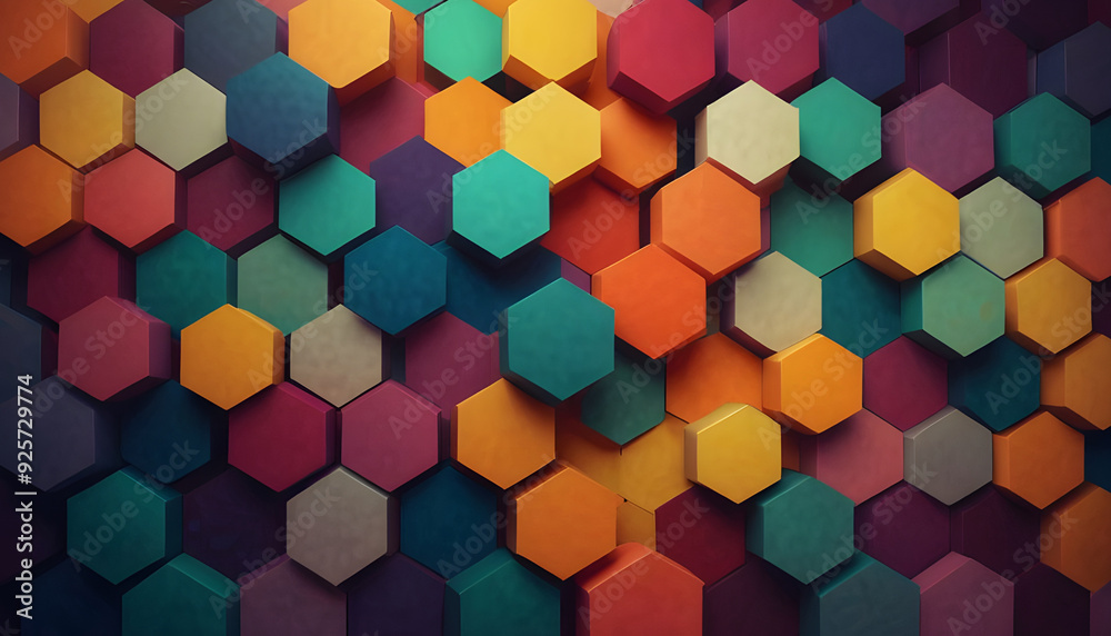 Colorful abstract geometric shape background. Generative AI Colorful abstract geometric shape background. Generative AI