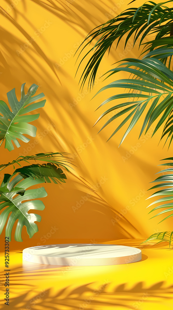 Fototapeta premium Summer tropical product display