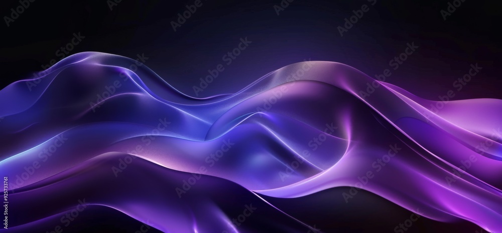 Obraz premium Neon colour purple lines on black background