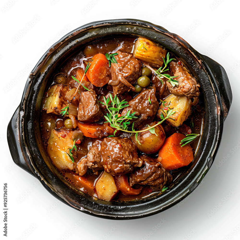 a pot of stew with vegetables and meat a pot of stew with vegetables and meat