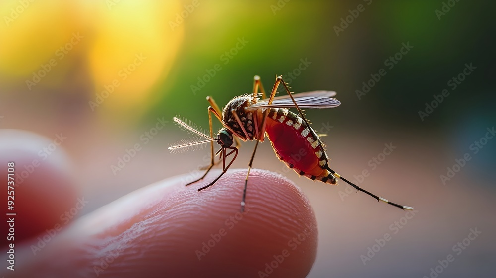 Close up of an Itchy Mosquito Bite on a Person s Hand Causing Discomfort Close up of an Itchy Mosquito Bite on a Person s Hand Causing Discomfort