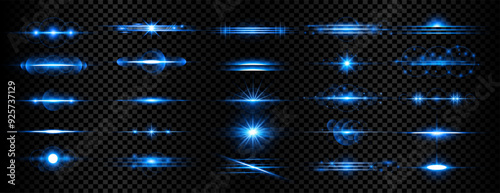 glittering blue glare lens background for celebration