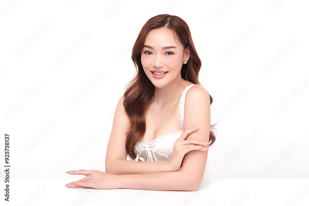 Beautiful young asian woman with clean fresh skin on white background, Face care, Facial treatment, Cosmetology, beauty and spa, Asian women portrait. Beautiful young asian woman with clean fresh skin on white background, Face care, Facial treatment, Cosmetology, beauty and spa, Asian women portrait.