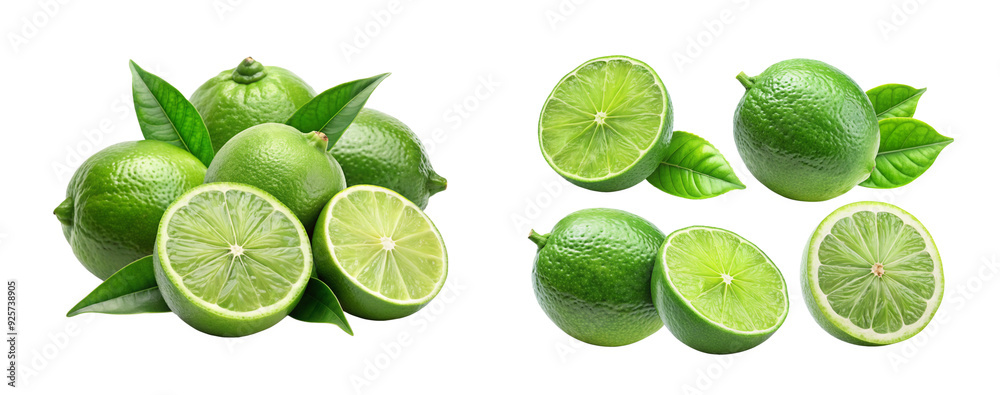 Lime Fruit with Leaf and Clipping Path – Transparent PNG Lime Fruit with Leaf and Clipping Path – Transparent PNG