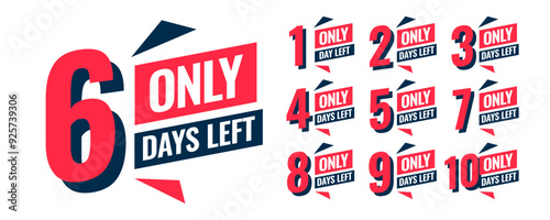 modern number of days left for website or sale announcement