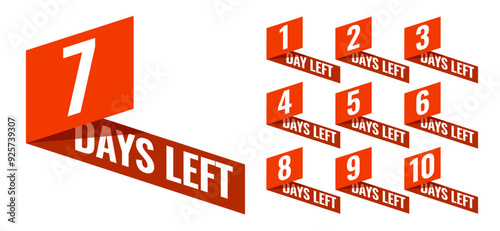 limited time offer countdown sticker with number of days left tag