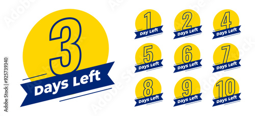 line style countdown days left badge grab the special deal