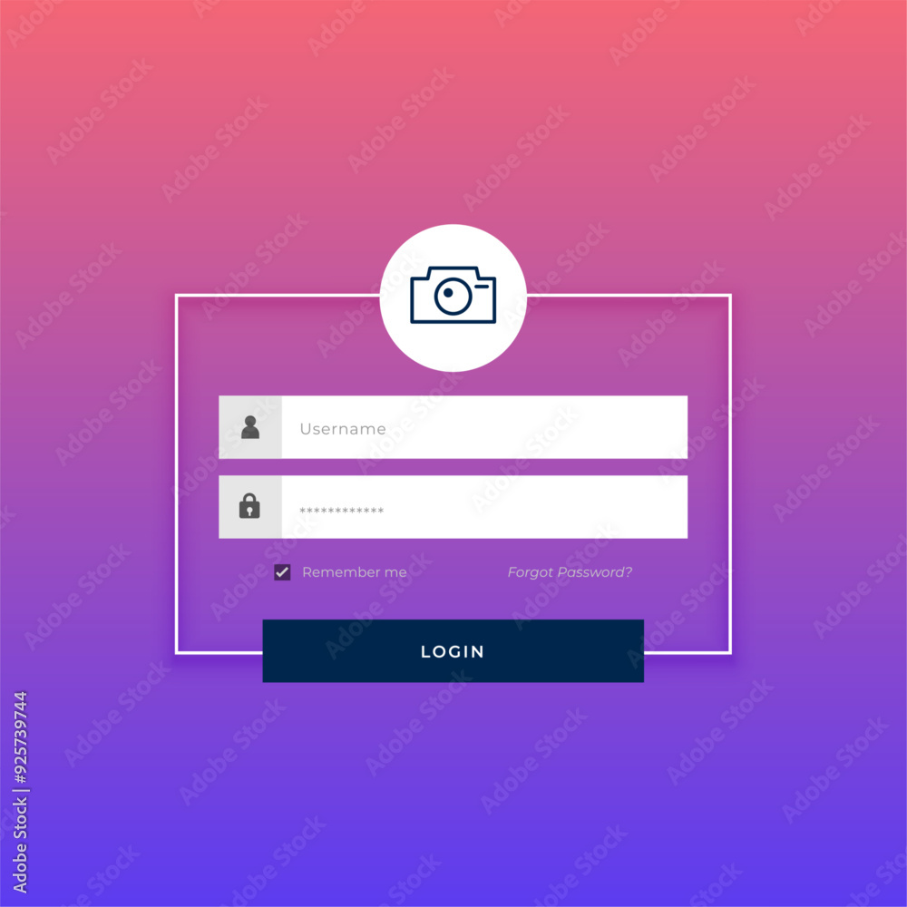 modern login checkbox form template for business success