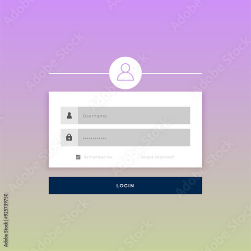 modern login page form template with easy user interface
