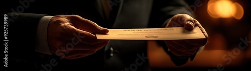 A professional receiving a certificate with accreditation seals in a formal ceremony, highlighting the importance of validation and recognition.