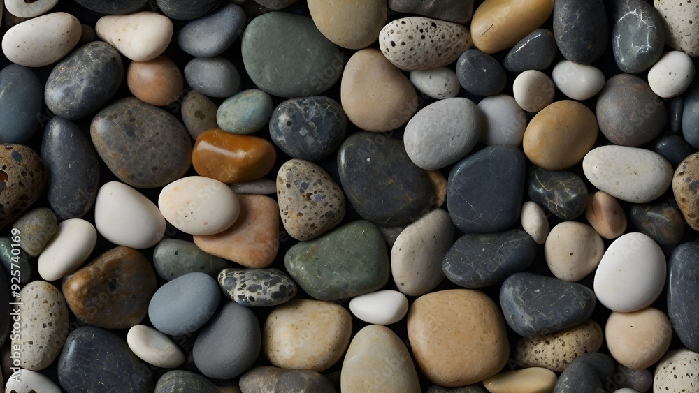 Seamless Pebble Stone Texture With Small Smooth Stones In Various Colors Seamless Pebble Stone Texture With Small Smooth Stones In Various Colors