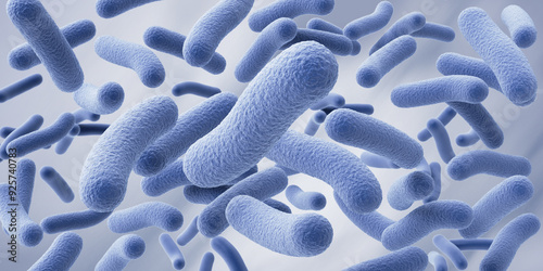 Tableau sur toile Probiotic bacteria, Lactobacillus , 3d illustration.