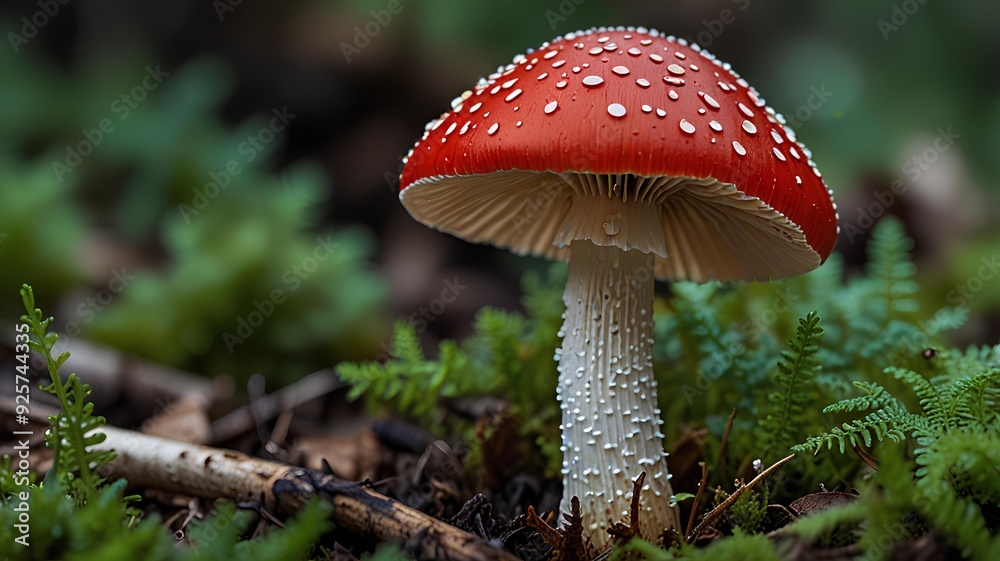Fototapeta premium fly mushroom in forest