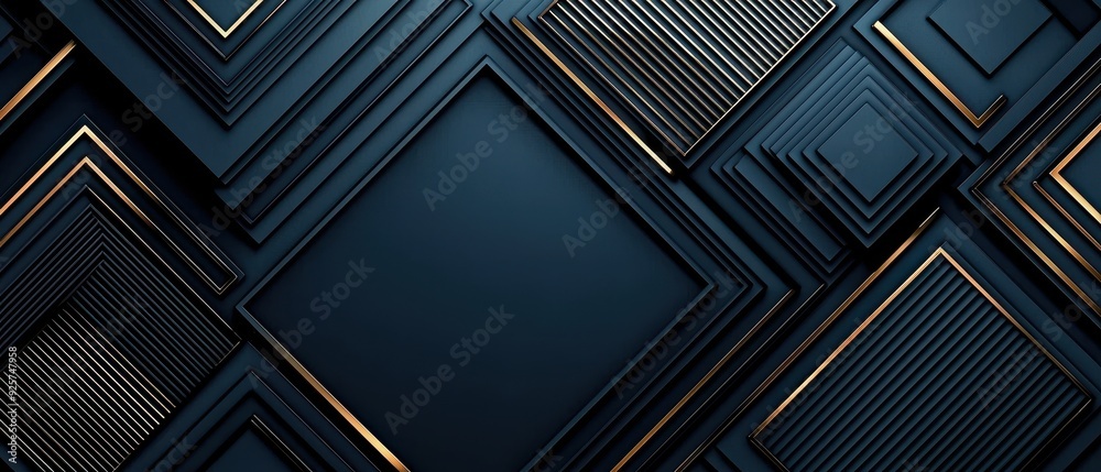 A modern abstract background featuring layered geometric shapes in dark tones with golden accents, perfect for design projects. A modern abstract background featuring layered geometric shapes in dark tones with golden accents, perfect for design projects.