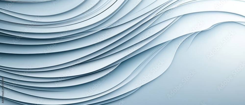 Fototapeta premium A serene abstract background with flowing layers of soft blue hues, perfect for modern design projects and calming aesthetics.