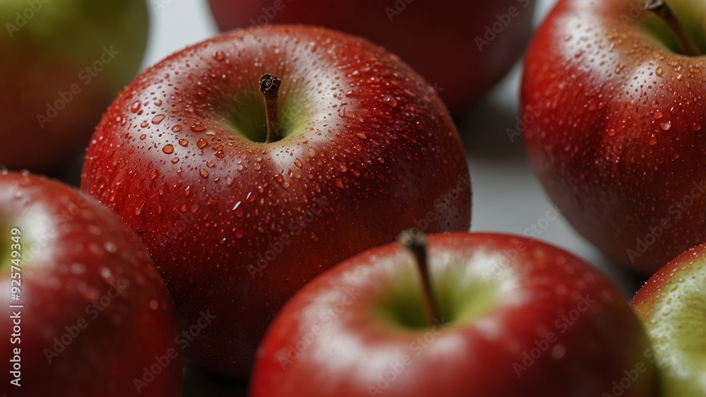 close up red apple with white background photography close up red apple with white background photography