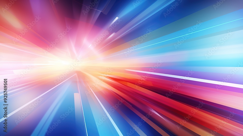 Abstract background with colorful lines radiating out from a bright center. Abstract background with colorful lines radiating out from a bright center.