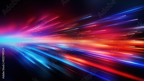Abstract background with colorful lines representing speed and motion.