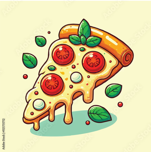vector illustration of a pizza