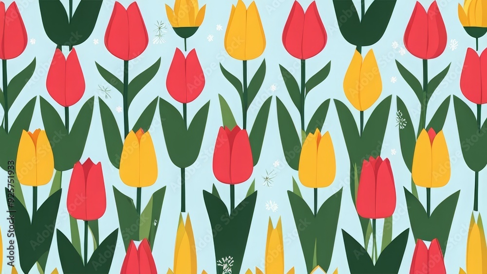 seamless pattern with tulips seamless pattern with tulips