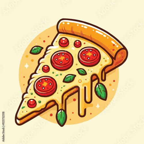 vector illustration of a pizza