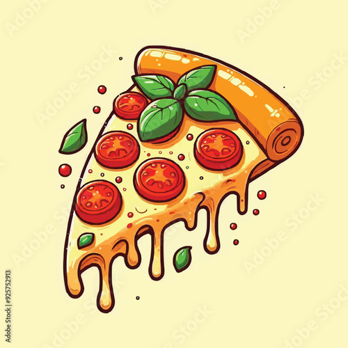 vector illustration of a pizza
