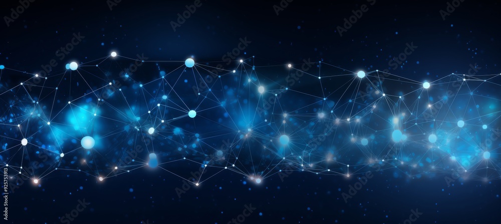 Abstract blue digital background with glowing network connections and global connection concept on a dark blue backdrop. Abstract technology, internet, or business theme vector illustration design ele Abstract blue digital background with glowing network connections and global connection concept on a dark blue backdrop. Abstract technology, internet, or business theme vector illustration design ele