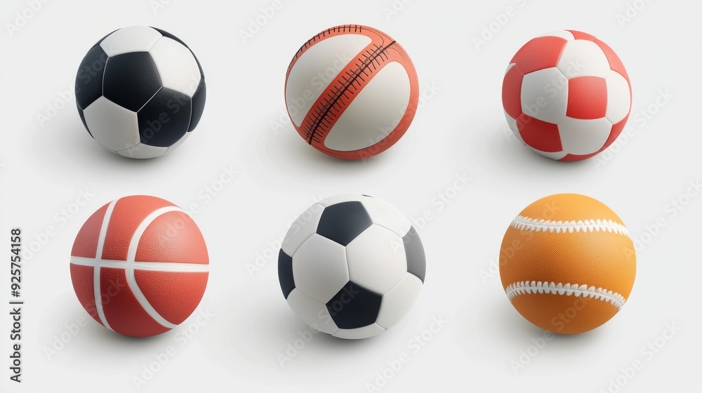 4 various different sports balls, rugby ball, basketball, soccer ball, volleyball, baseball, tennis ball collection isolated on white background 4 various different sports balls, rugby ball, basketball, soccer ball, volleyball, baseball, tennis ball collection isolated on white background