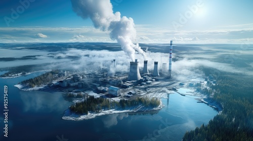 portrait of industrial area