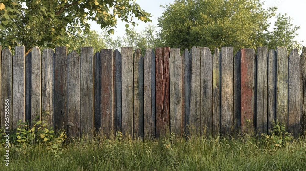 Fototapeta premium Diverse Textures in a Unique Fence Design - Concept of Variety and Creativity