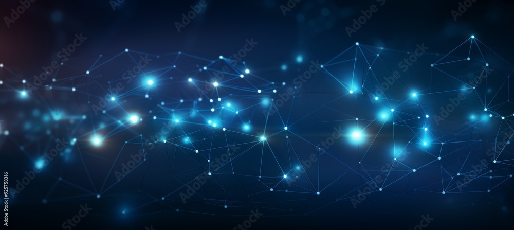Abstract blue digital background with glowing network connections and global connection concept on a dark blue backdrop. Abstract technology, internet, or business theme vector illustration design ele Abstract blue digital background with glowing network connections and global connection concept on a dark blue backdrop. Abstract technology, internet, or business theme vector illustration design ele
