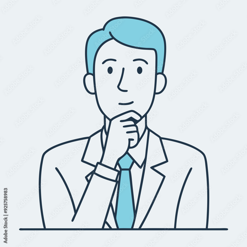 Professional Business man icon vector art illustration
