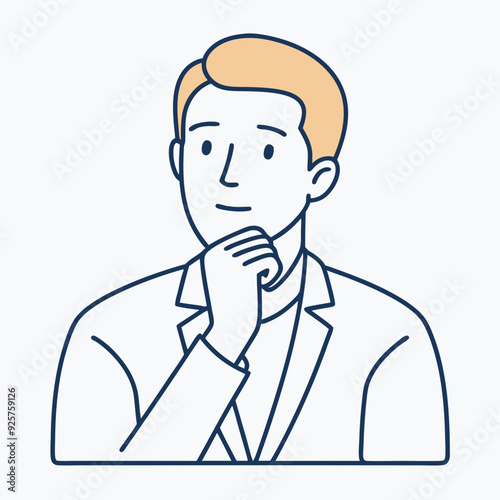 Professional Business man icon vector art illustration
