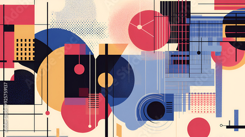 Set of three abstract geometric art prints. Modernist design with circles,Bold and vibrant, this Memphis-style pattern features geometric shapes and pops of color for a modern and eye-catching desig
,
