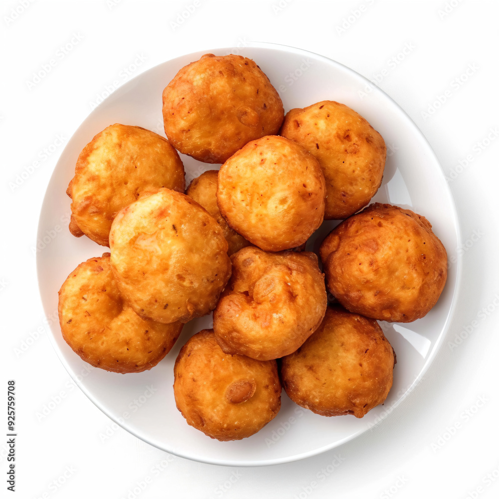 a plate of fried food on a white surface a plate of fried food on a white surface