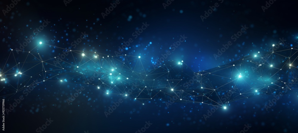 Abstract blue digital background with glowing network connections and global connection concept on a dark blue backdrop. Abstract technology, internet, or business theme vector illustration design ele Abstract blue digital background with glowing network connections and global connection concept on a dark blue backdrop. Abstract technology, internet, or business theme vector illustration design ele