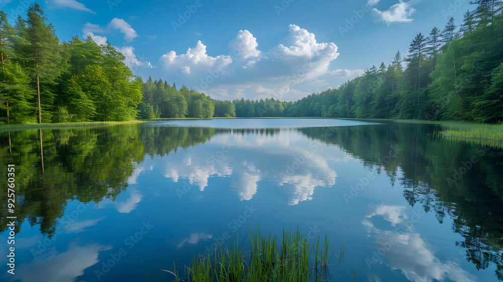 reflection of trees in the lake reflection of trees in the lake