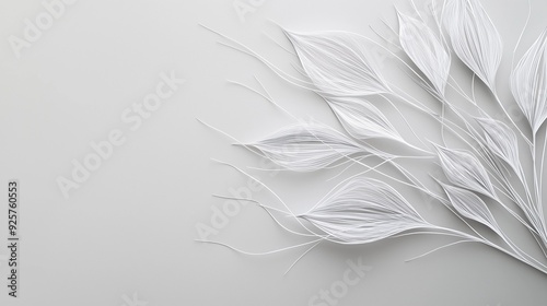 美しい白い植物のオーナメント　ナチュラルな飾り