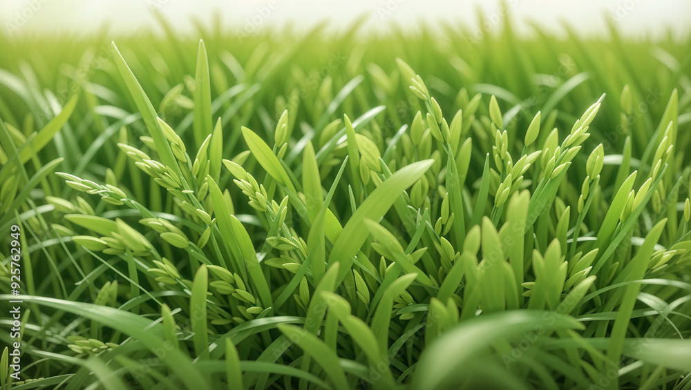 This is a picture of a field of green grass with white clouds in a blue sky. This is a picture of a field of green grass with white clouds in a blue sky.